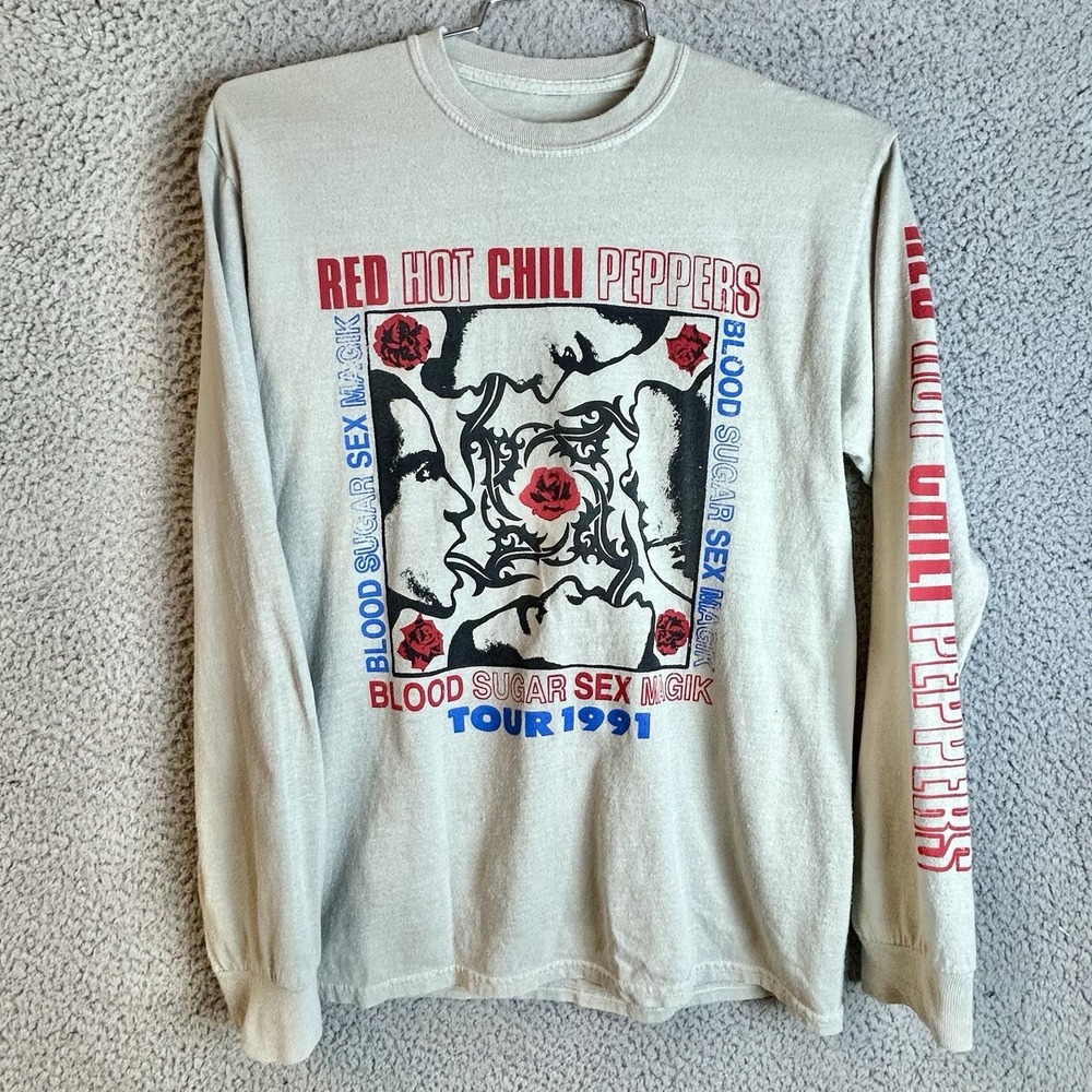 Red Hot Chili Peppers Long Sleeve T  Shirt 1991 Tour Blood Sugar Sex Magic Small